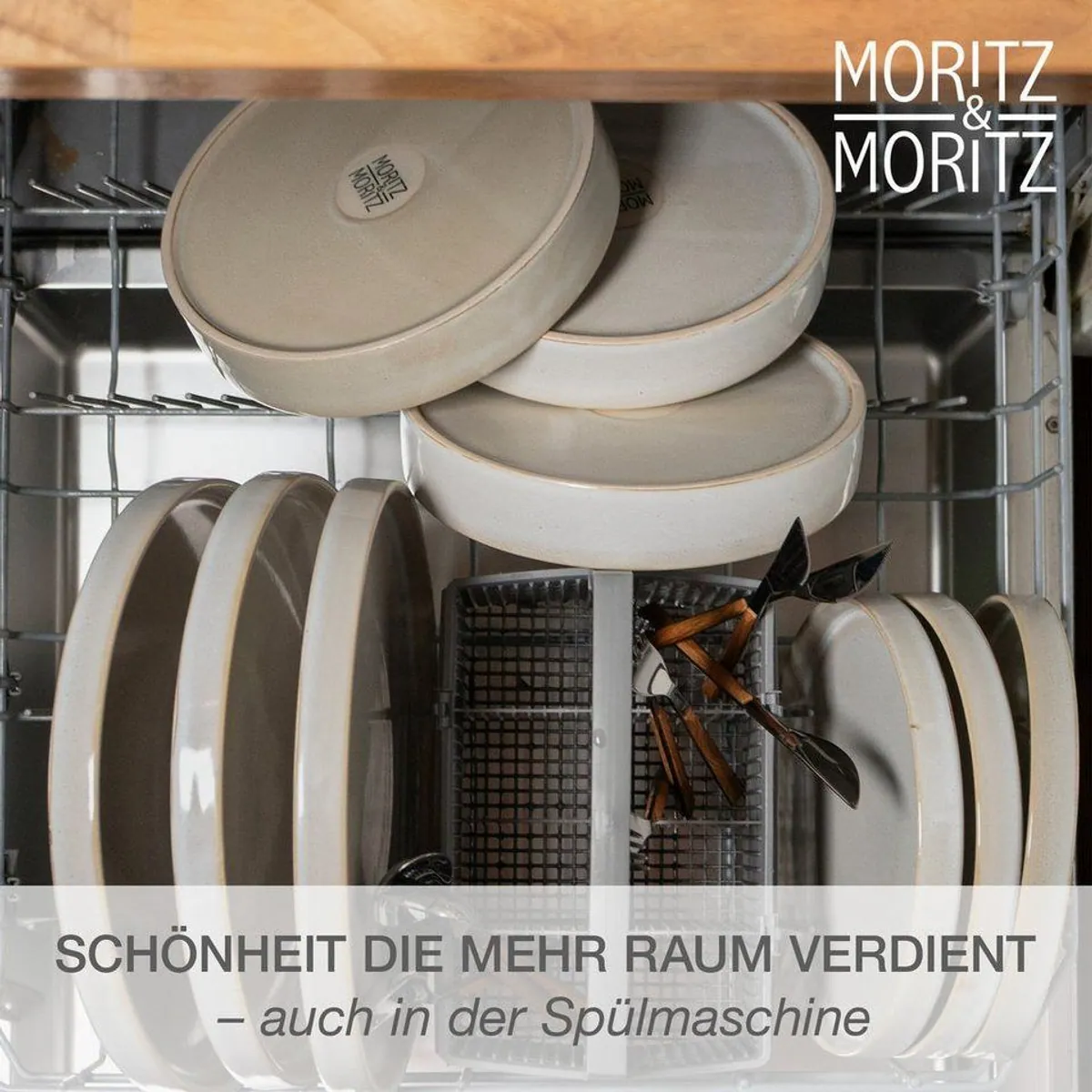Moritz & Moritz Castello Geschirrset, 20-teilig, robustes Steinzeug für 4 Personen 3