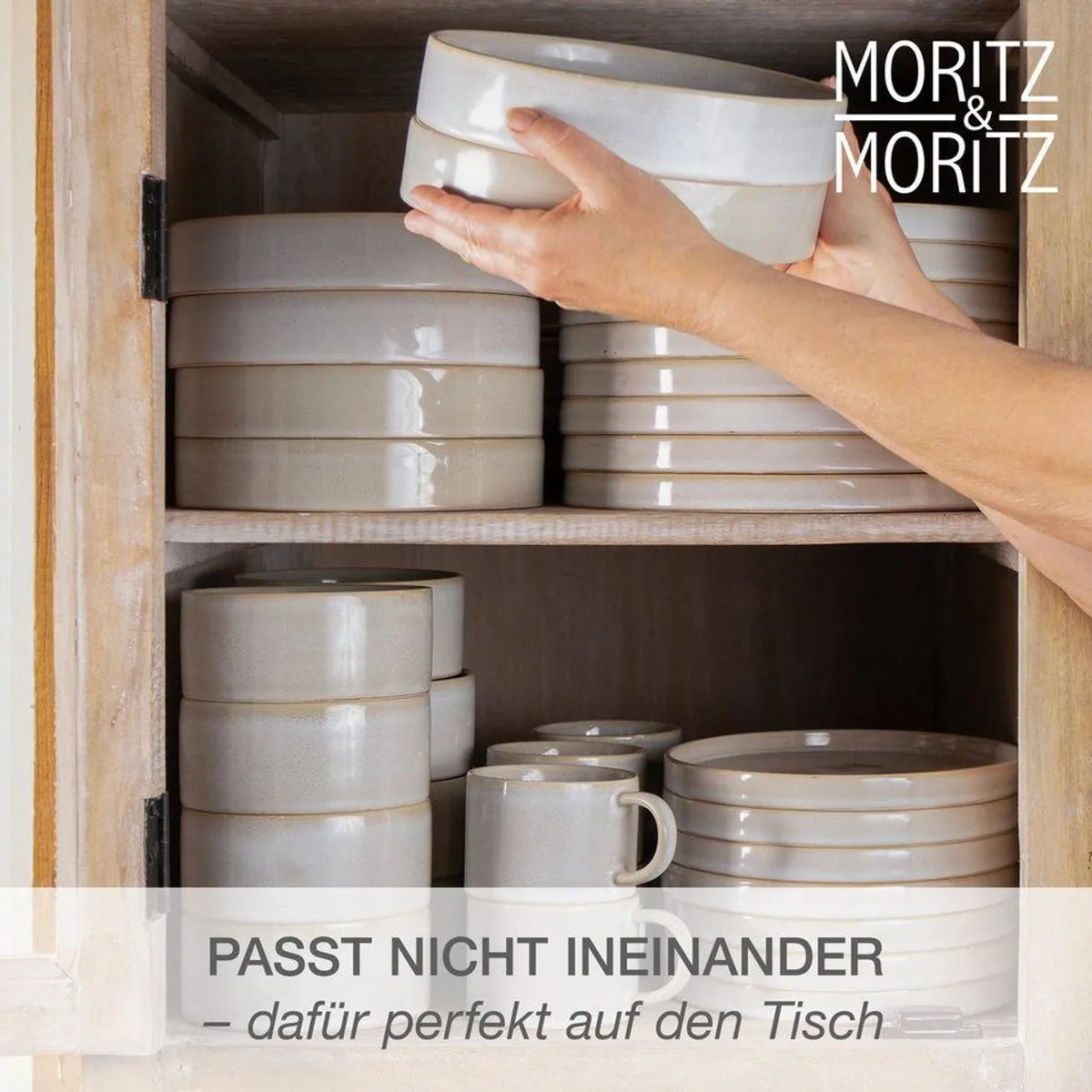 Moritz & Moritz Castello Geschirrset, 20-teilig, robustes Steinzeug für 4 Personen 4