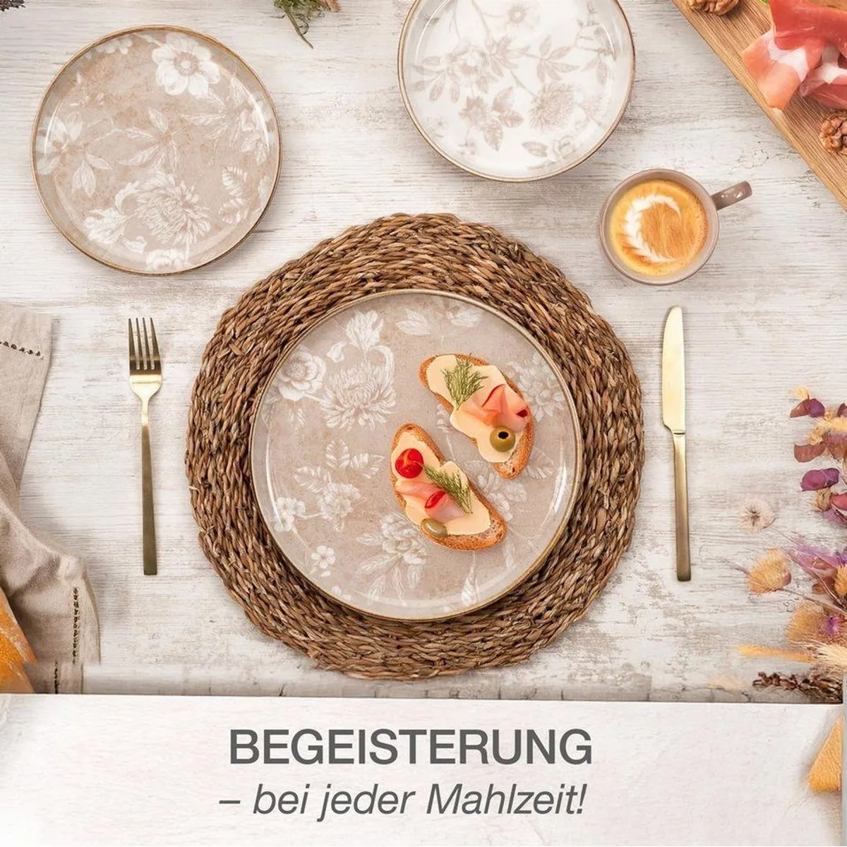 Moritz & Moritz MARIELLA Geschirrset, 24-teilig, für 6 Personen, Steinzeug, spülmaschinenfest 5