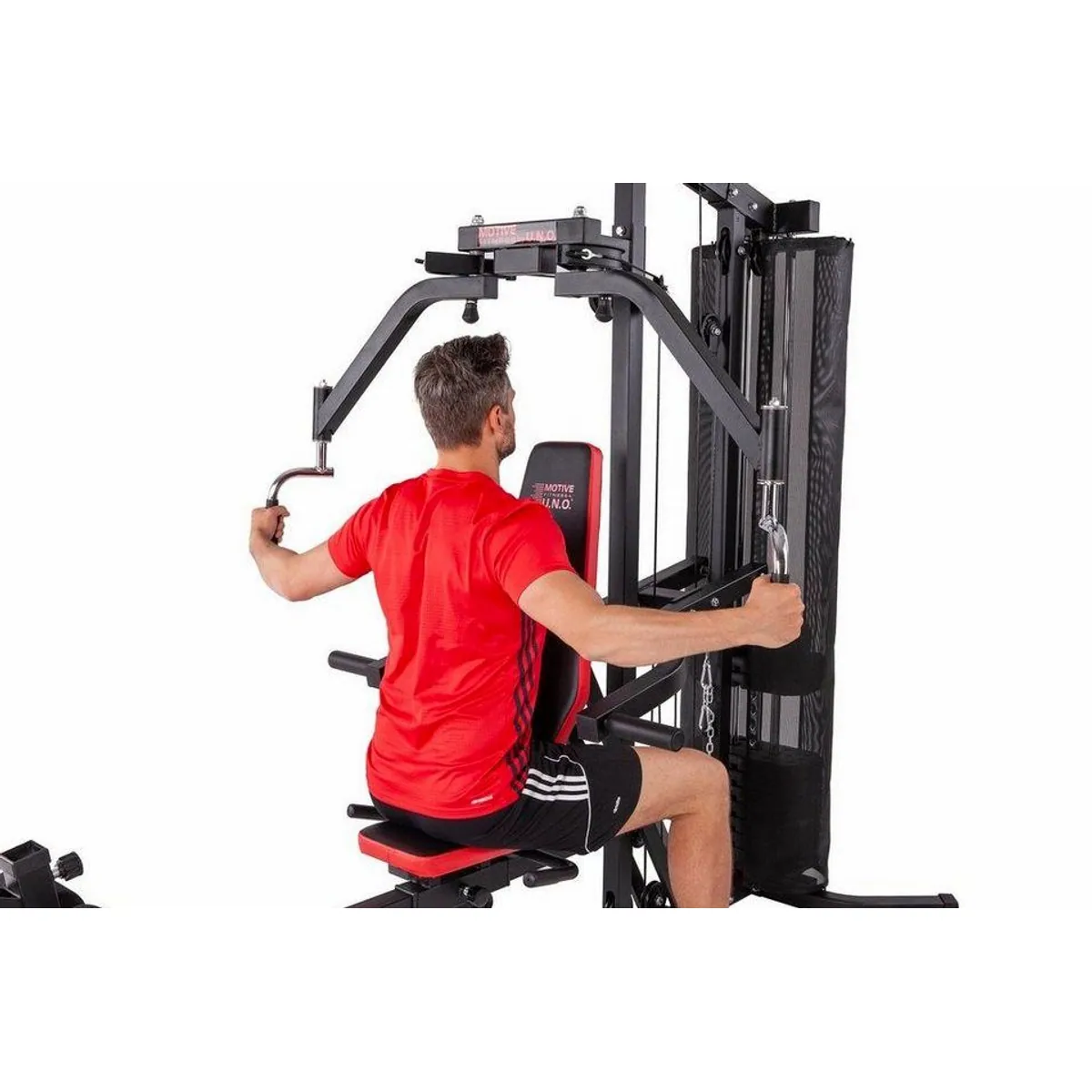 MOTIVE FITNESS Multi-Gym Competition, 10 Gewichtsblöcke, verstellbare Sitz- und Rückenlehne 4