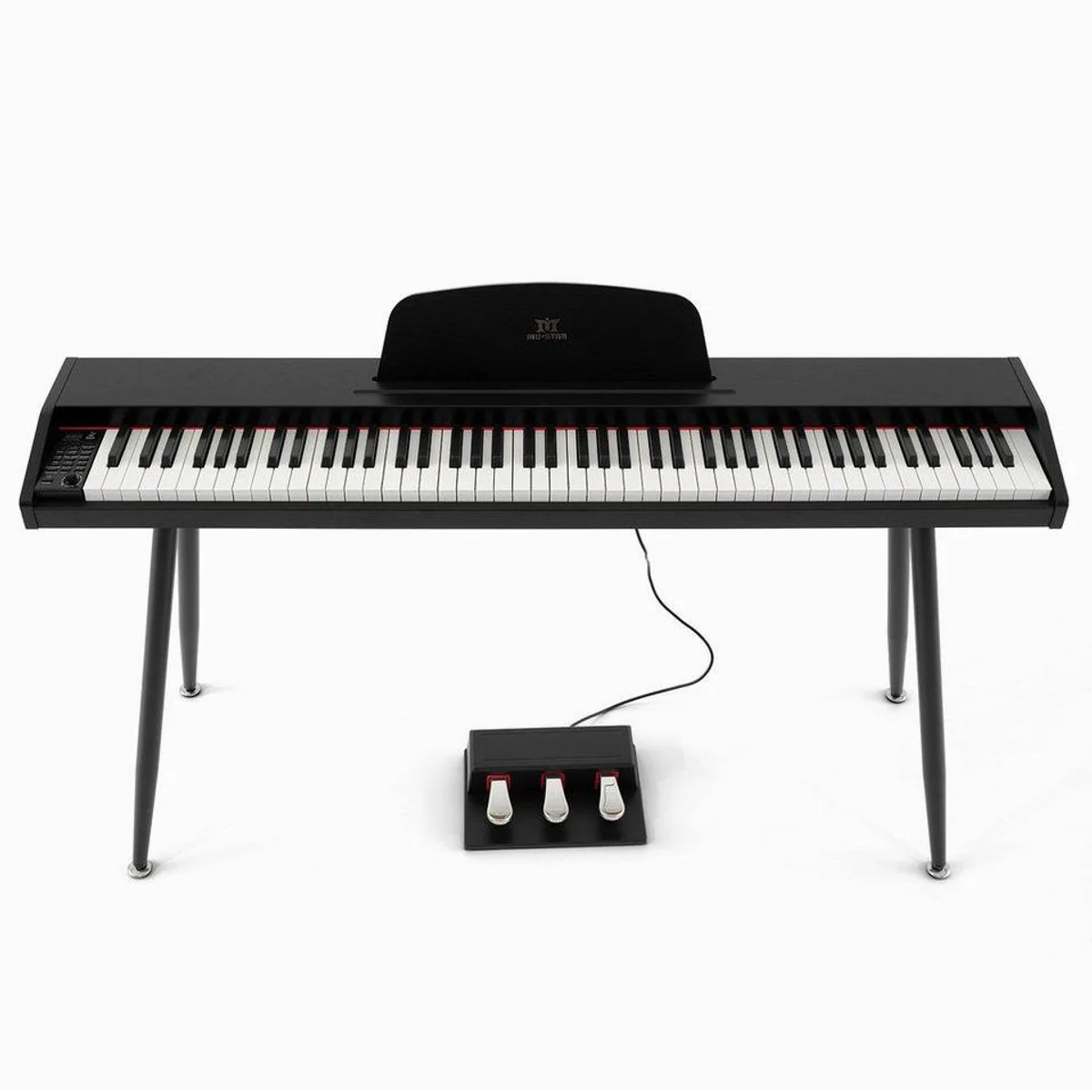 MUSTAR Digitalpiano 88 Tasten, ideal für Anfänger, inklusive 3 Pedalen 3