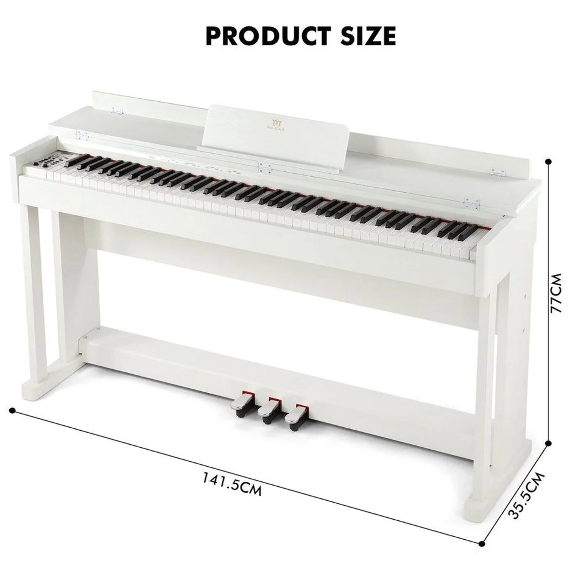 MUSTAR Digitalpiano E-Piano, 88 Tasten, Hammermechanik, USB/MIDI 2