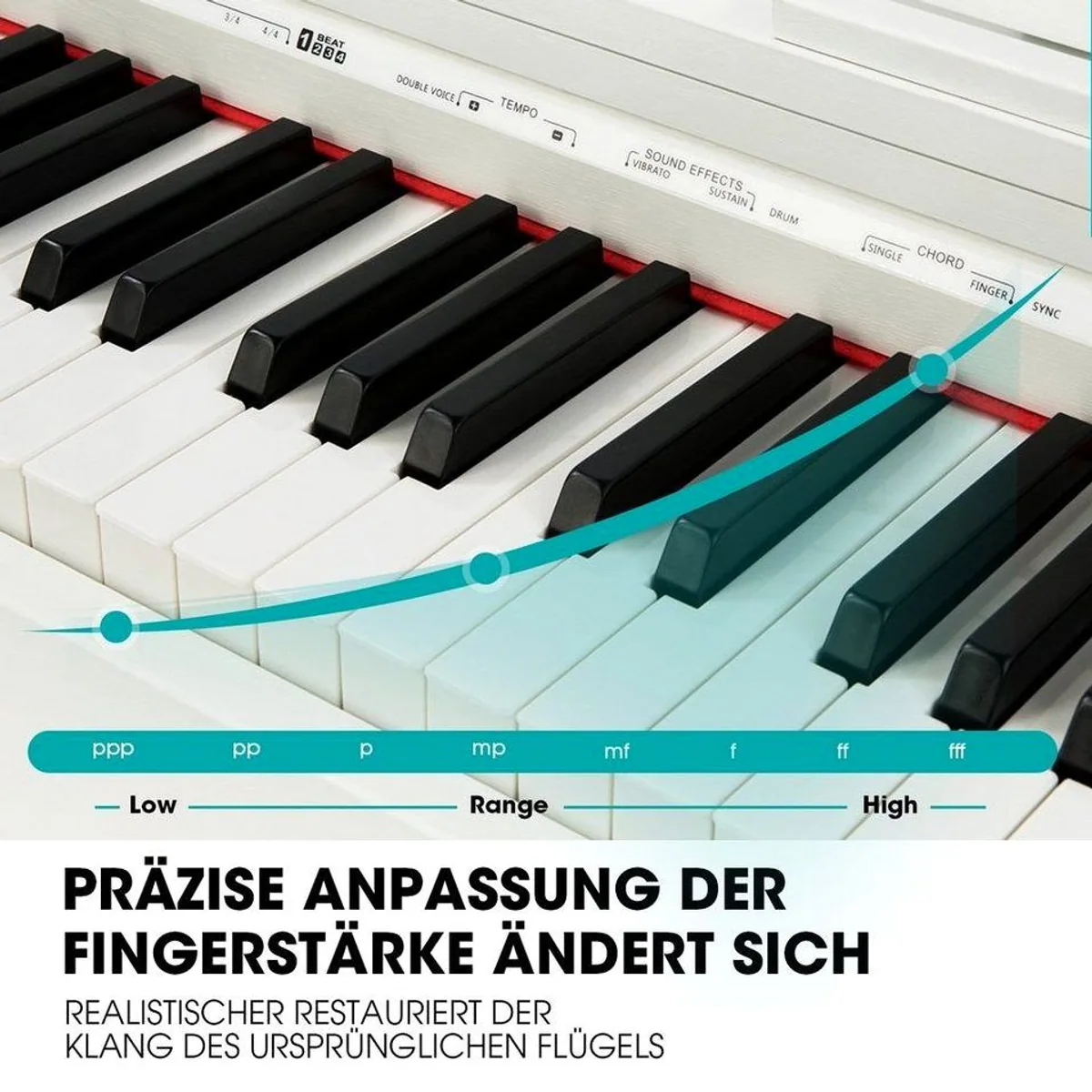 MUSTAR Digitalpiano E-Piano, 88 Tasten, Hammermechanik, USB/MIDI 5
