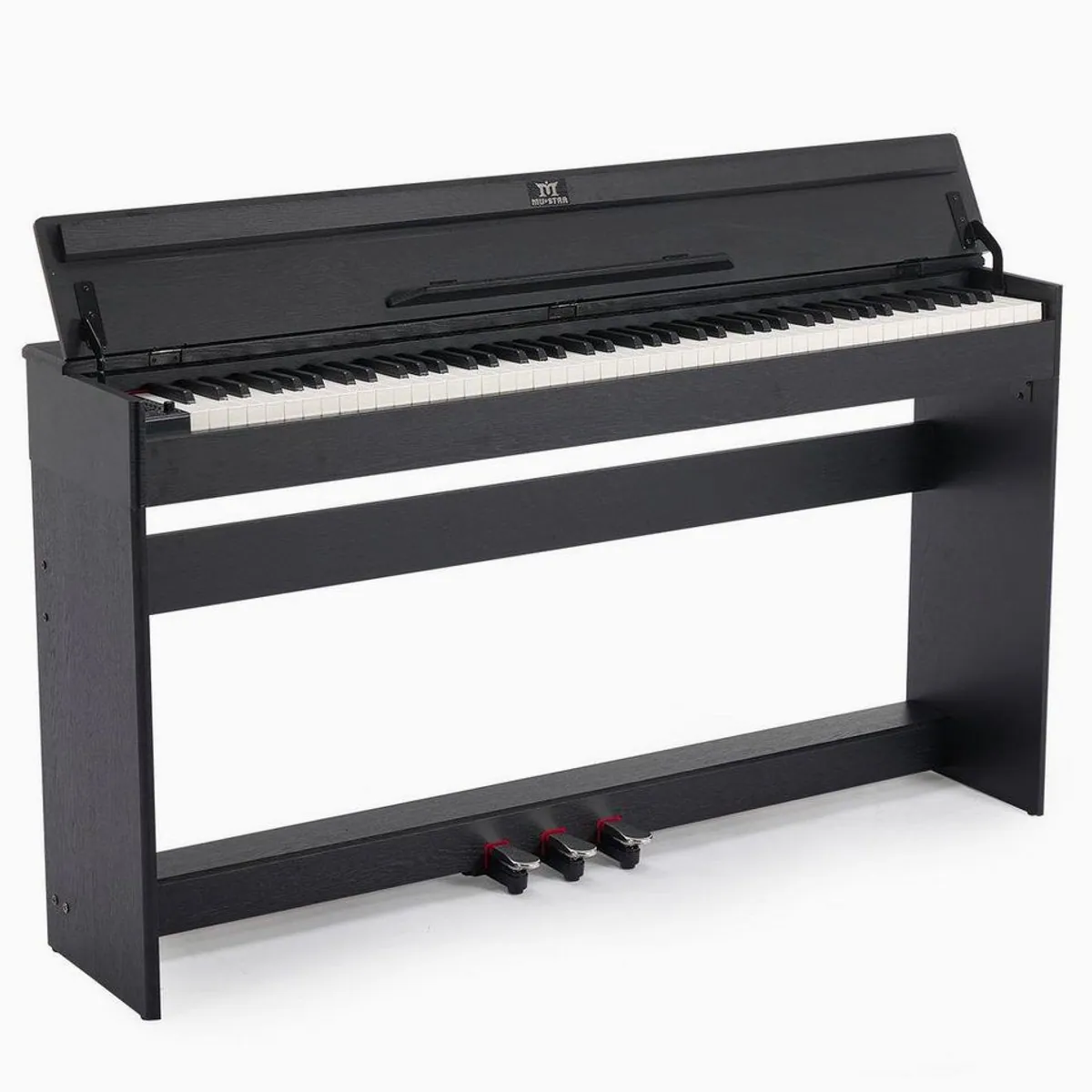 MUSTAR Digitalpiano, 88 Tasten, Bluetooth & 3 Pedale — vielseitig, platzsparend, ideal für Einsteiger