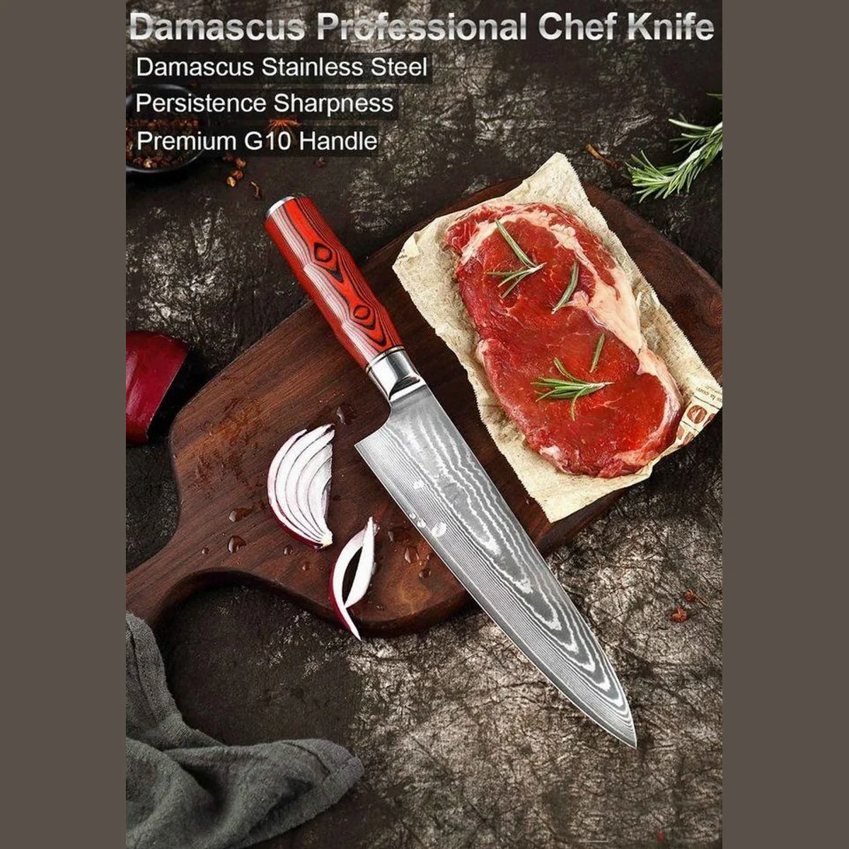 Muxel Damastmesser Set, Kochmesser & Ausbeinmesser — extra scharf, langlebig, ergonomisch 3