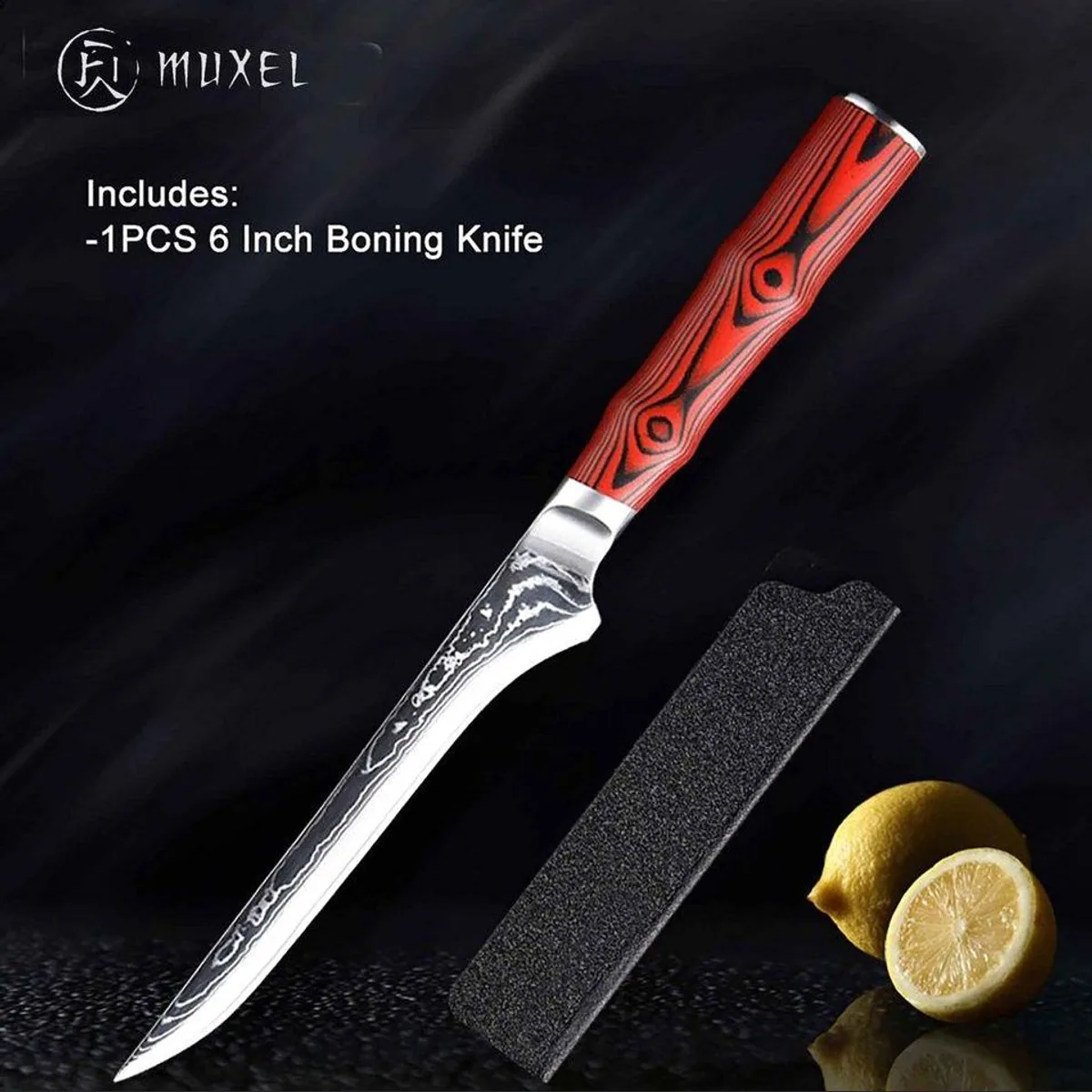 Muxel Damastmesser Set, Kochmesser & Ausbeinmesser — extra scharf, langlebig, ergonomisch 4