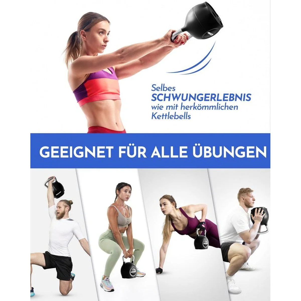 NEOLYMP Kettlebell Set 1,5-20 kg, 7-in-1 verstellbar, ergonomischer Handgriff 5