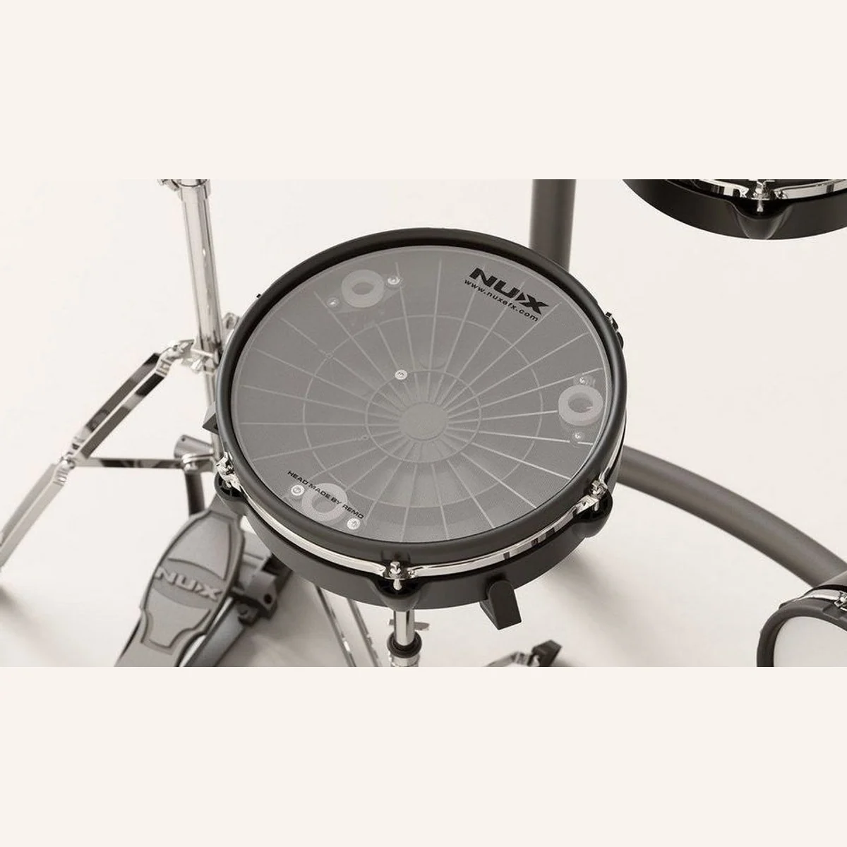 Nux DM-8 E-Drum Schlagzeug, 9-teiliges Set mit Soundmodul und Zubehör 4
