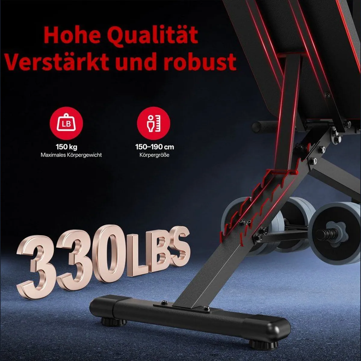 PASYOU Beinpresse mit Hantelbank, 12-stufiger Widerstand – 550 kg Maximallast 5