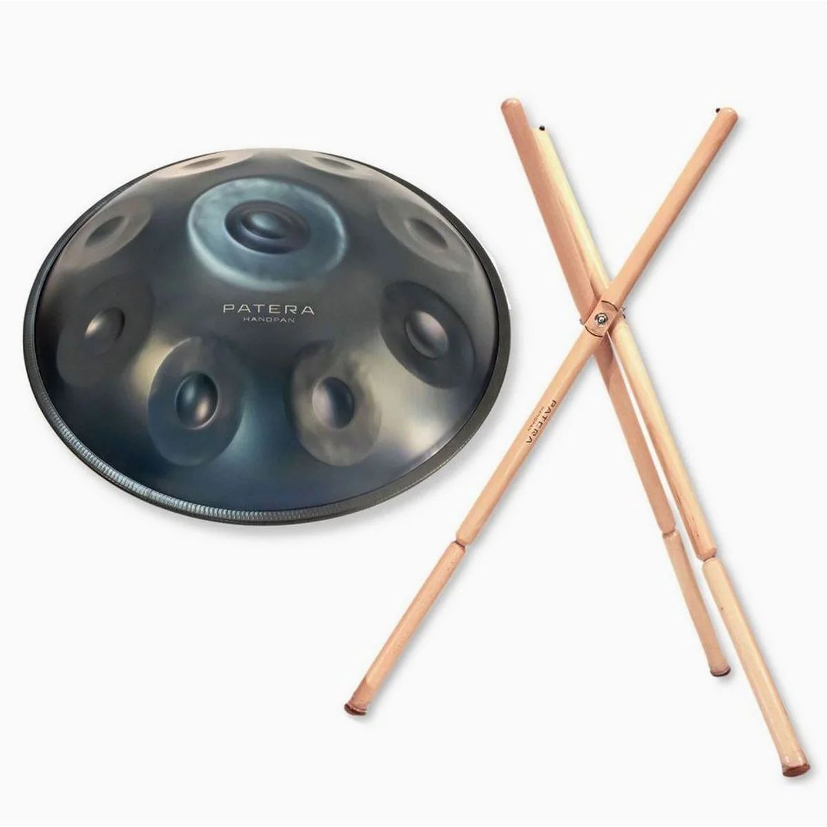 Patera HPEM-3 E-Minor Handpan-Set, inkl. Ständer und Rucksacktasche