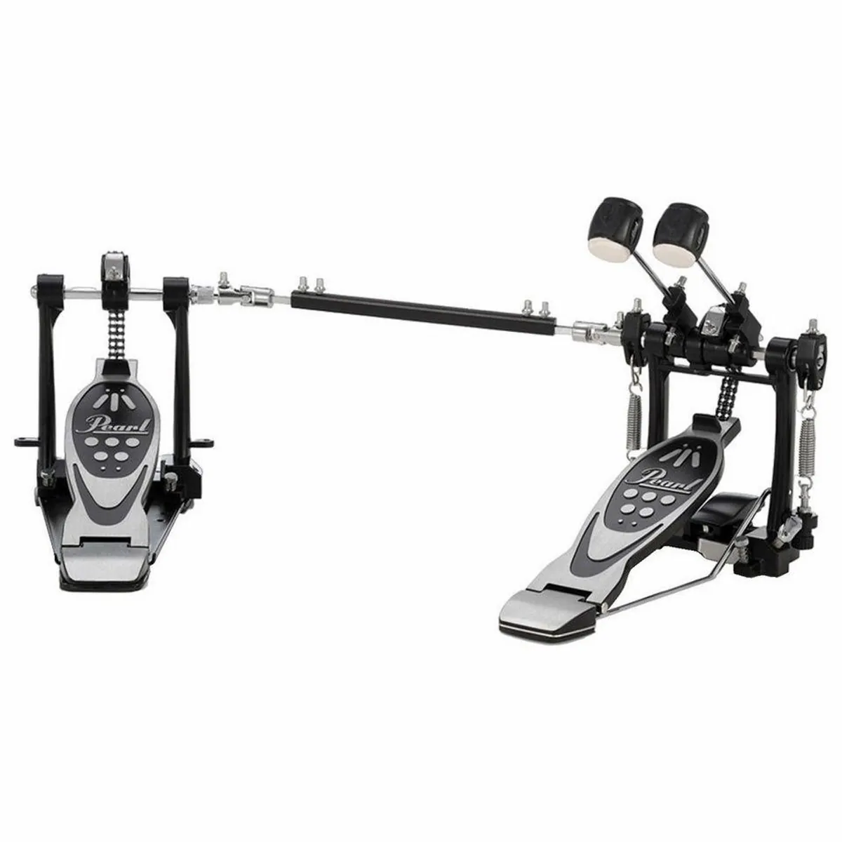 Pearl P-532 Double Bass Drum Pedal, präziser Doppelkettenantrieb, Duo-Beater