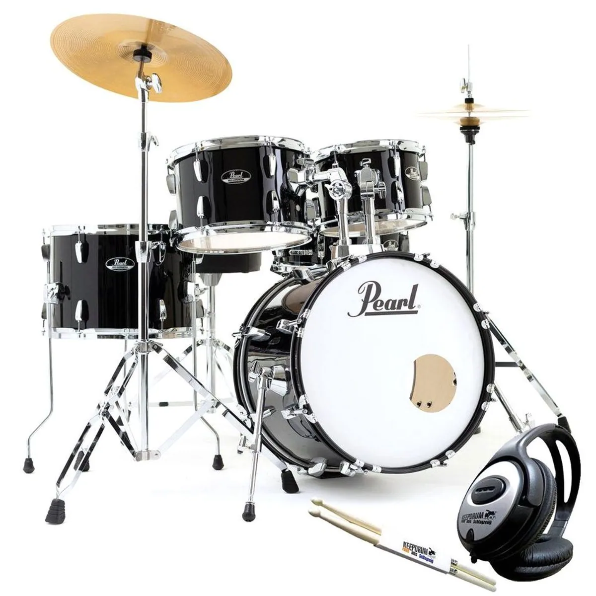 Pearl Roadshow Schlagzeug, inkl. Hocker, Sticks & Kopfhörer — ideal für Einsteiger
