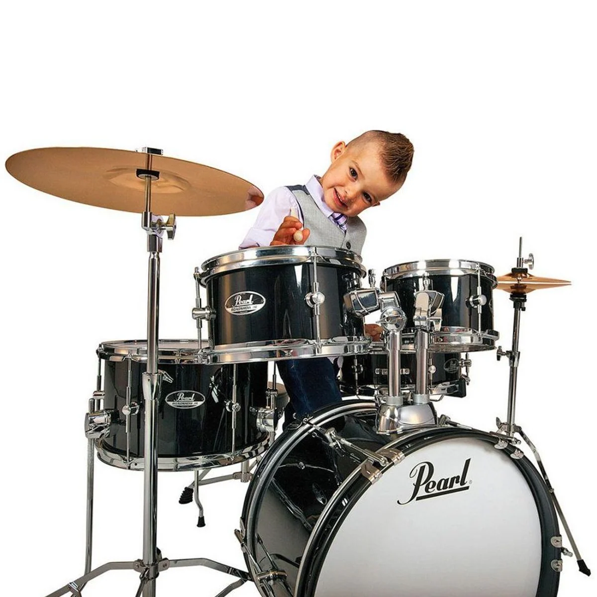 Pearl Drums Roadshow Junior Schlagzeug Set, ideal für Kinder, umfassendes Zubehör 5