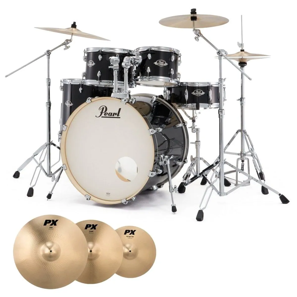 Pearl Drums Export EXX725Z-C31 Schlagzeug, umfangreiches Komplettset für Einsteiger und Fortgeschrittene
