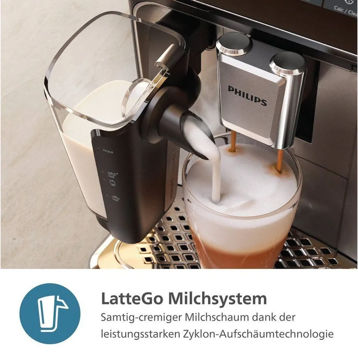 Philips 3300 Series Kaffeevollautomat, 6 Getränke, LatteGo-Milchsystem, SilentBrew Technologie 5