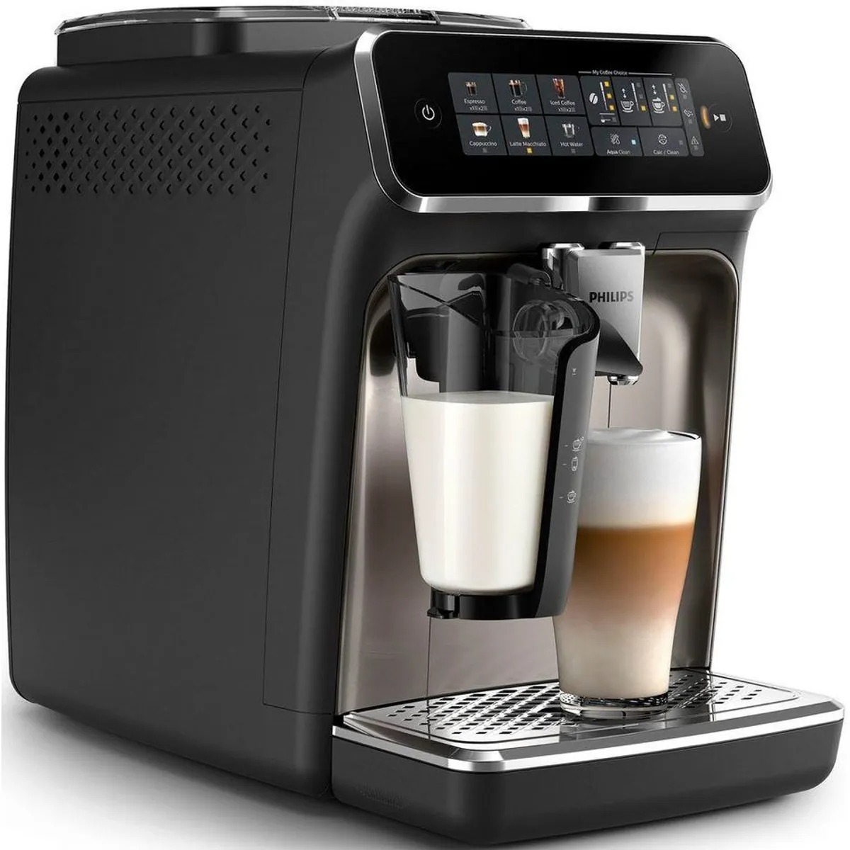 Philips Kaffeevollautomat EP3347/90, 6 Getränke, LatteGo-Milchsystem, SilentBrew Technologie