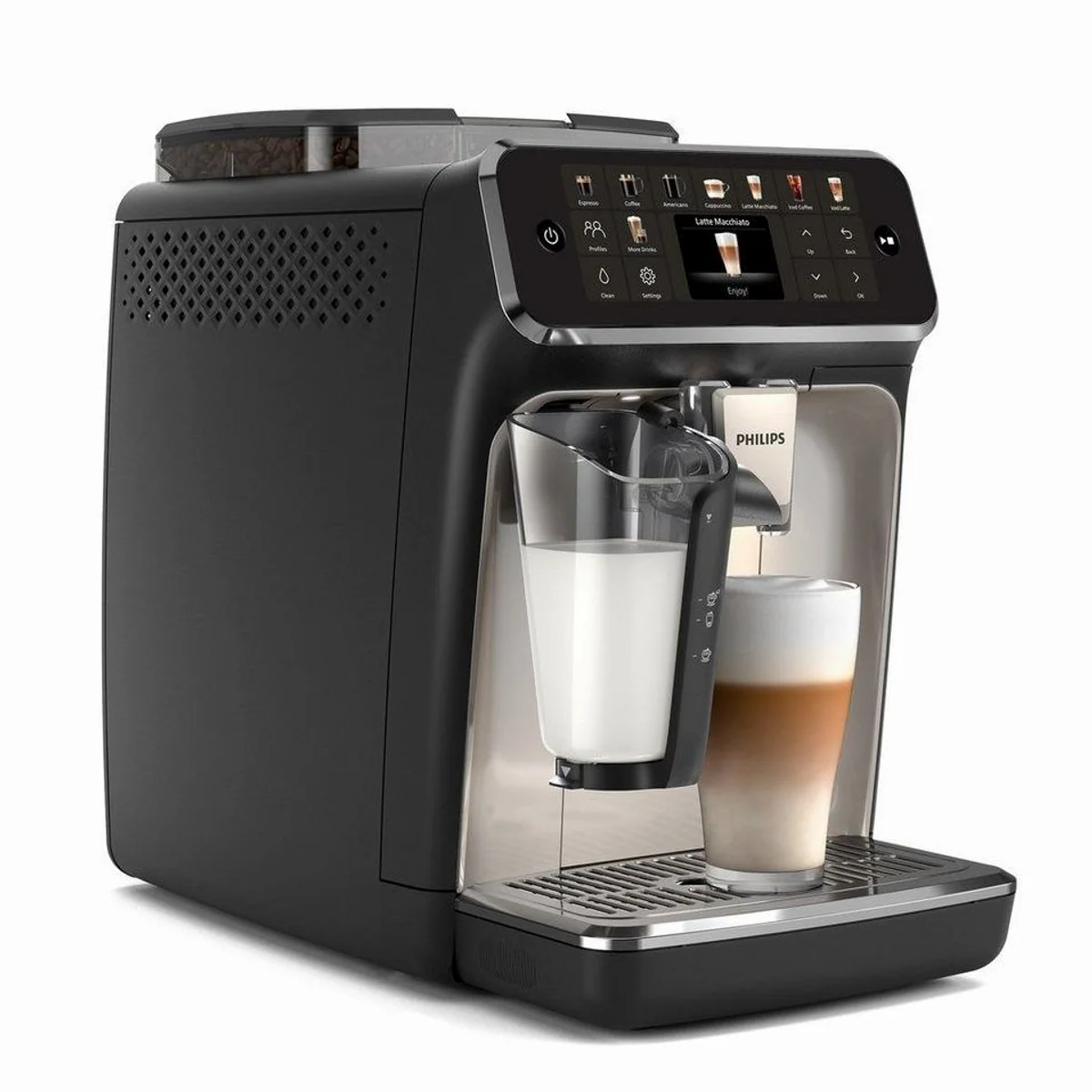 Philips EP5547/90 Kaffeevollautomat, 20 Kaffeespezialitäten, LatteGo-System, SilentBrew Technologie