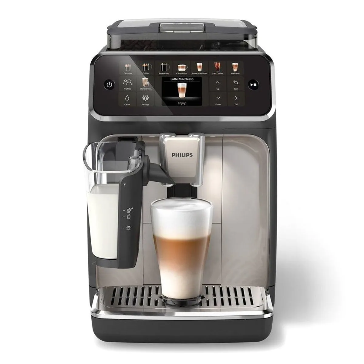 Philips EP5547/90 Kaffeevollautomat, 20 Kaffeespezialitäten, LatteGo-System, SilentBrew Technologie 2