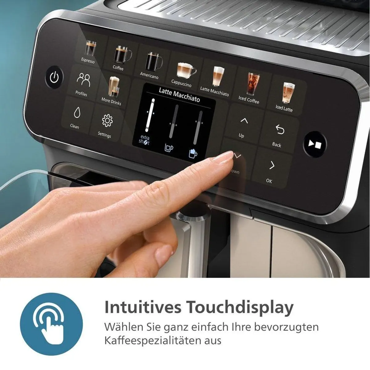 Philips EP5547/90 Kaffeevollautomat, 20 Kaffeespezialitäten, LatteGo-System, SilentBrew Technologie 5