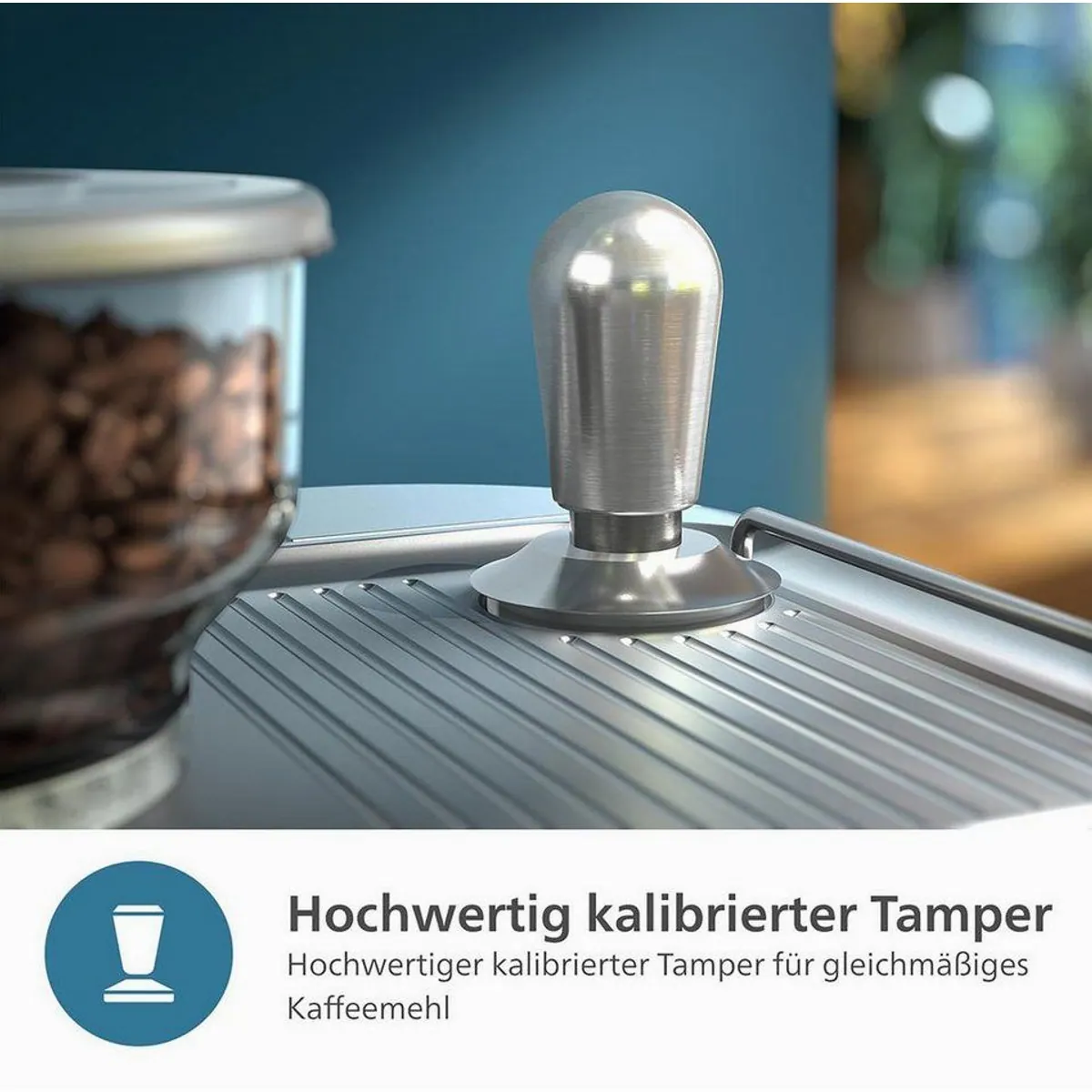 Philips PSA3218/01 Espressomaschine, halbautomatisch, Edelstahl-Siebträger, Americano-Funktion 5