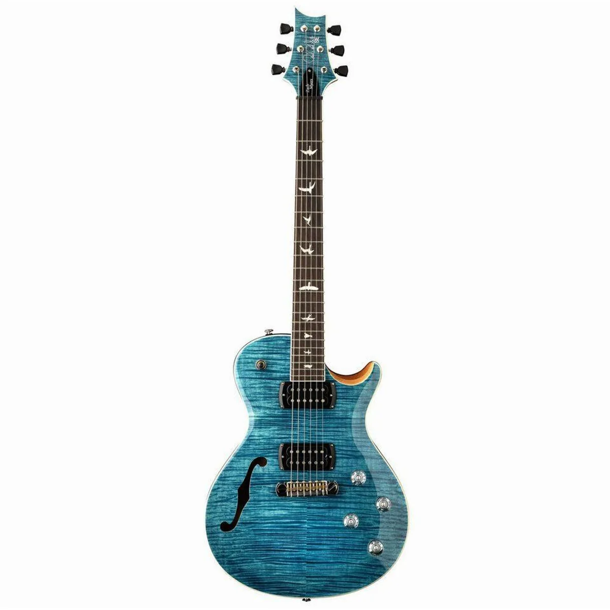 PRS SE Zach Myers E-Gitarre, Semi-Hollow, Mahagoni-Korpus, hochglänzend in Myers Blue