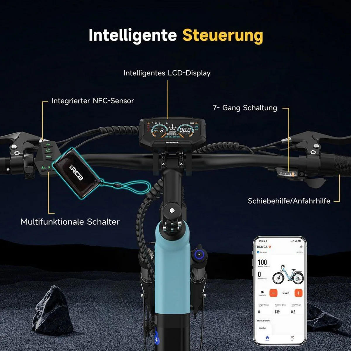 RCB E-Bike Pedelec G6, kraftvoller Motor, smarte APP-Nutzung, hohe Reichweite 3