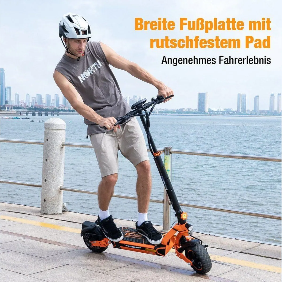 RCB D7/D7PRO E-Scooter, 90-120 km Reichweite, 10" Reifen, 500 W Motor 5