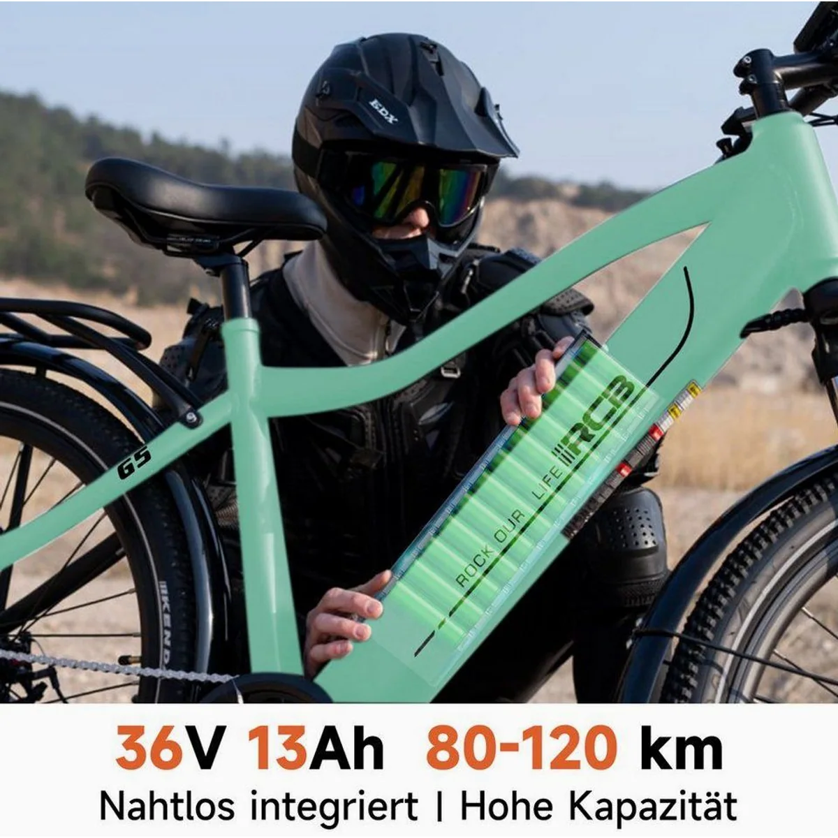 RCB E-Bike Pedelec G5, 27,5 Zoll, 468 Wh Akku, 7-Gang-Schaltung, APP & NFC 2