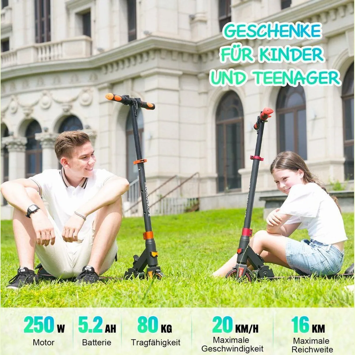 RCB Elektro-Kinderroller R15, max. 20 km/h, faltbar, höhenverstellbar 2