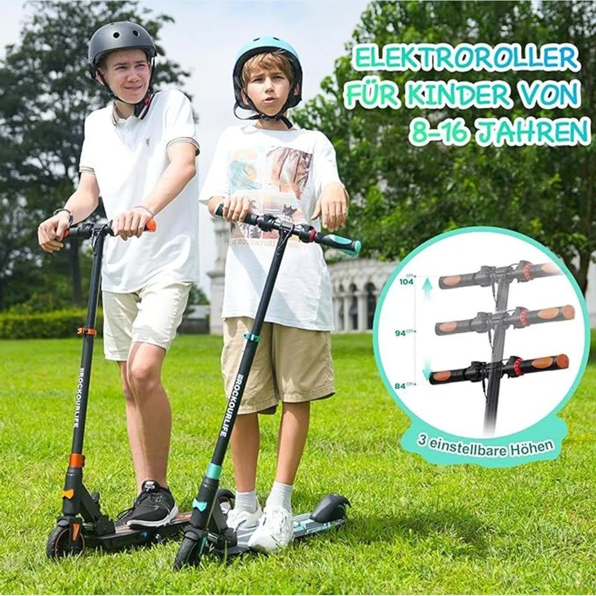 RCB Elektro-Kinderroller R15, max. 20 km/h, faltbar, höhenverstellbar 3
