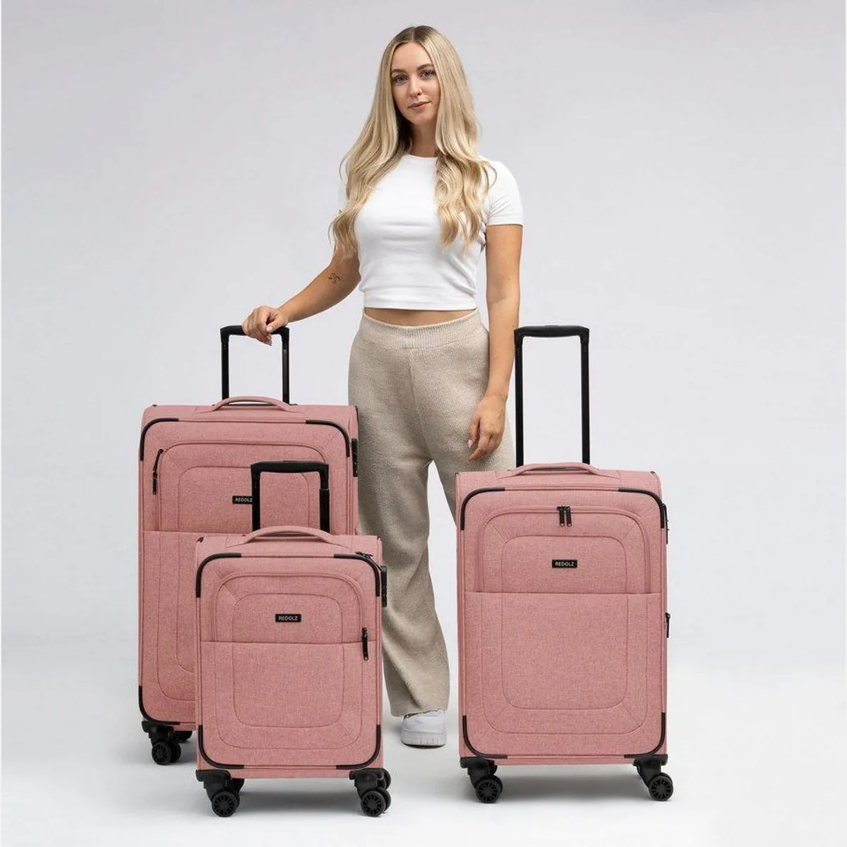 Redolz Trolleyset Essentials 12, 3-teilig, 4 Rollen, geräuscharm 3