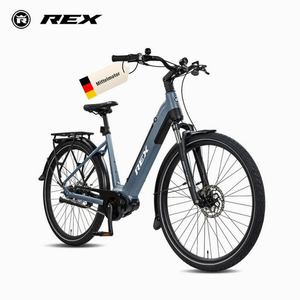 REX Commuter+ E-Bike, 28 Zoll, 7-Gang-Nabenschaltung, Mittelmotor, 120 km Reichweite