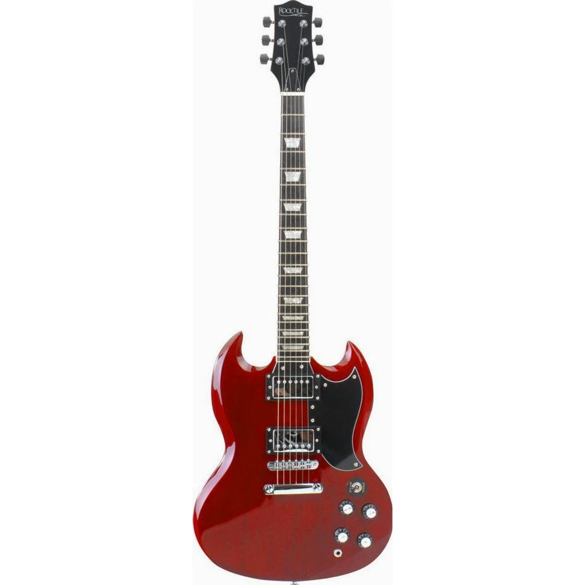 Rocktile Pro S-Red E-Gitarre Set, Double Cut, Humbucker, inkl. Verstärker 2