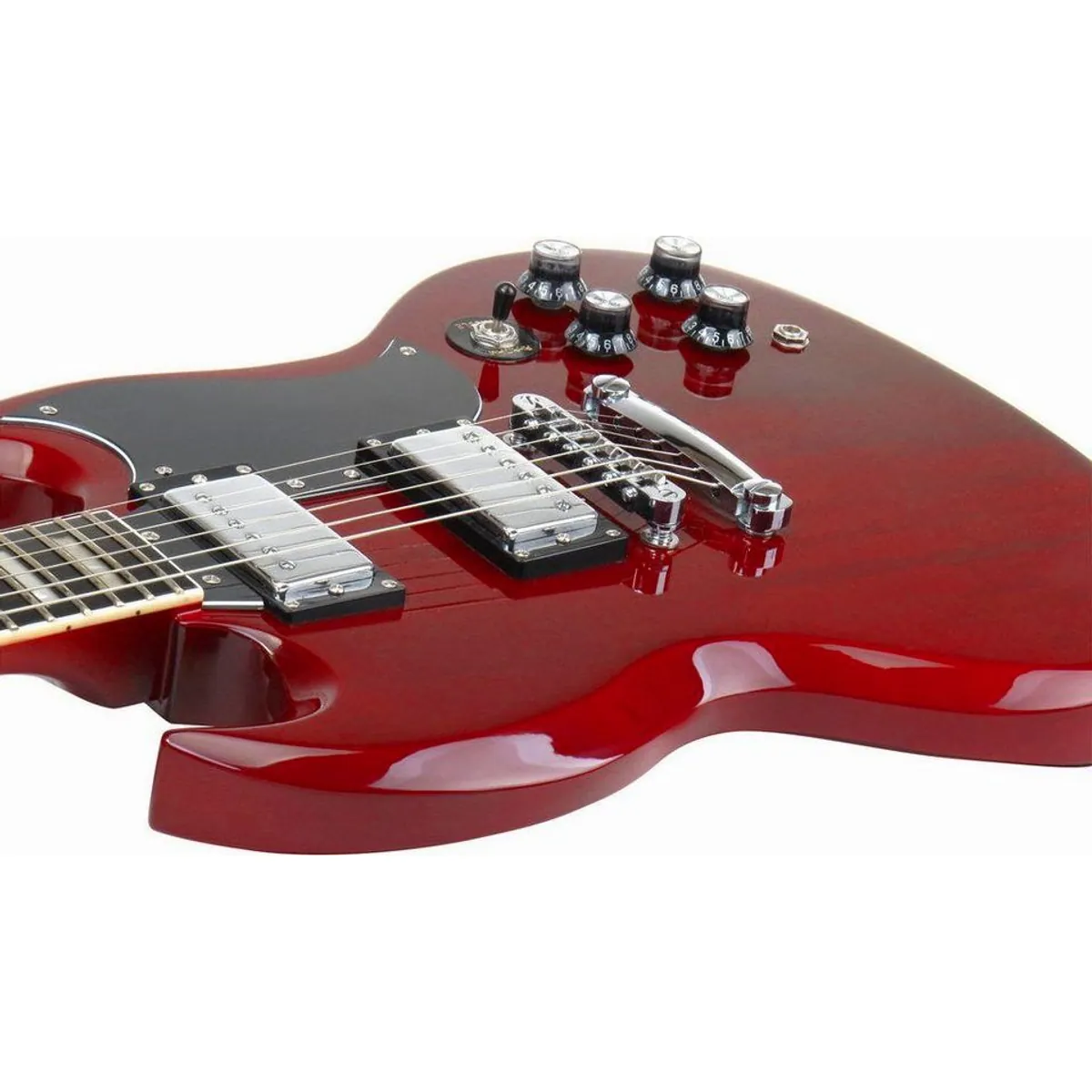 Rocktile Pro S-Red E-Gitarre Set, Double Cut, Humbucker, inkl. Verstärker 3