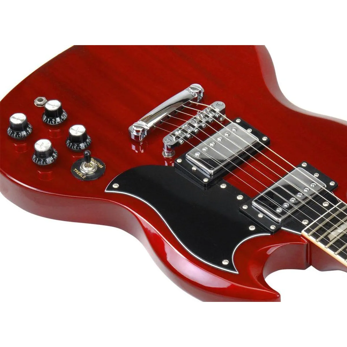 Rocktile Pro S-Red E-Gitarre Set, Double Cut, Humbucker, inkl. Verstärker 4
