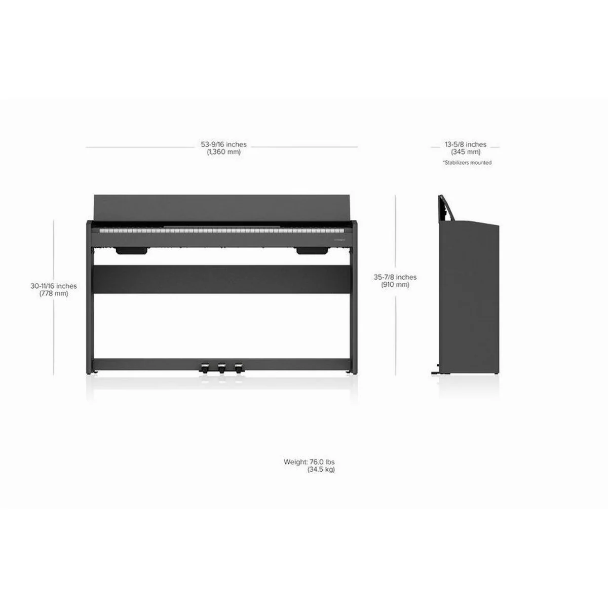 Roland F107-BKX Digitalpiano, schlankes Design, Bluetooth-Konnektivität, erstklassiger Sound 2