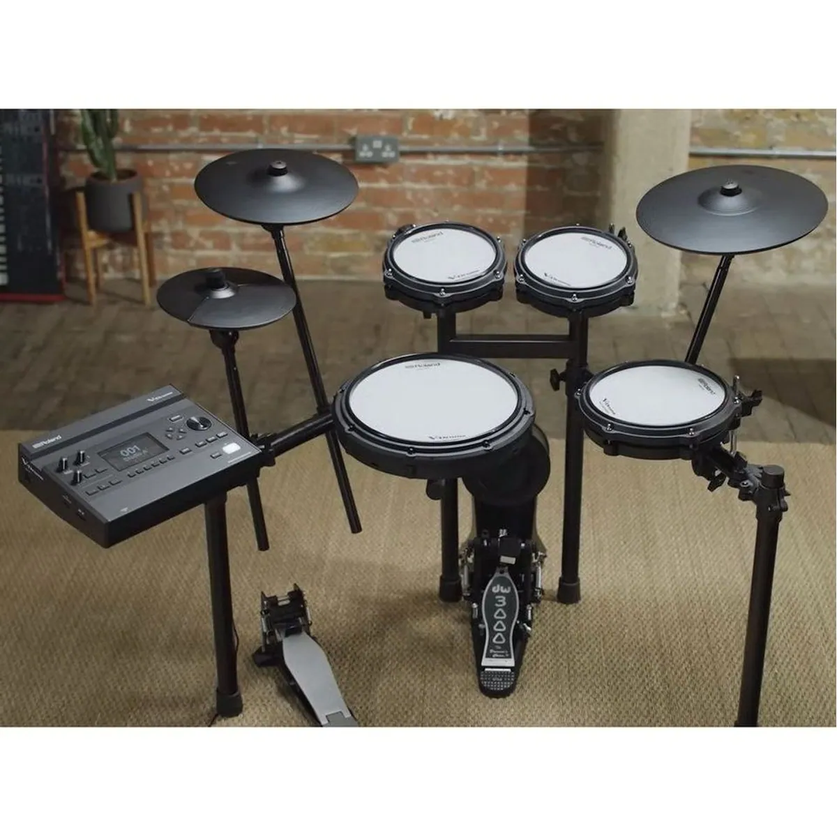 Roland E-Drum TD313, kompaktes Set, erweiterbares V31 Modul, Bluetooth Audio 5