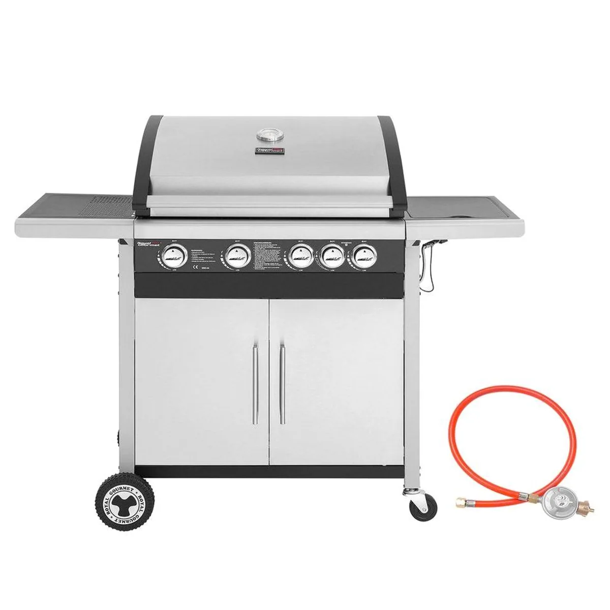 Royal Gourmet GE4001SE Gasgrill, 4 Brenner + Seitenbrenner, 14,5 kW Leistung