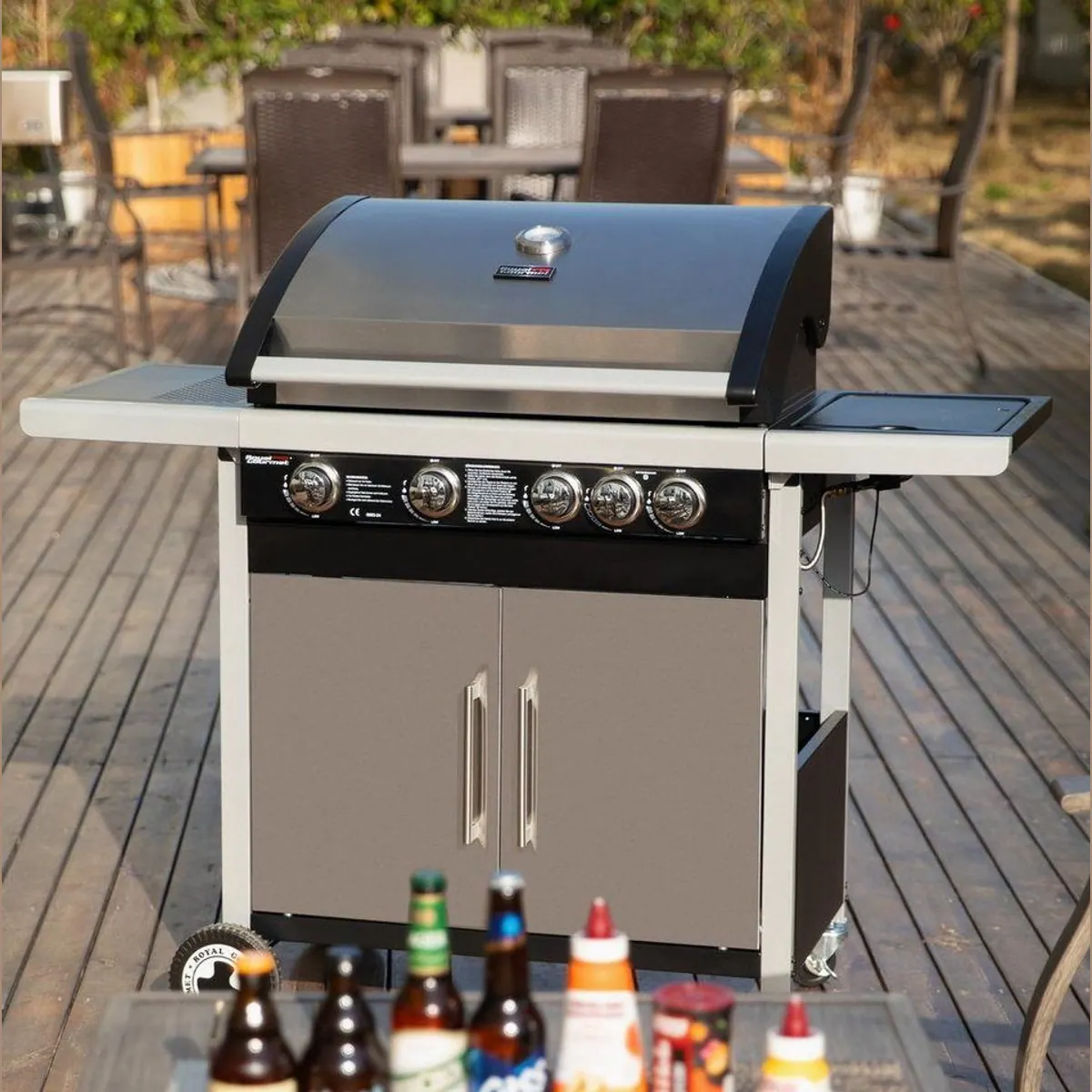 Royal Gourmet GE4001SE Gasgrill, 4 Brenner + Seitenbrenner, 14,5 kW Leistung 4