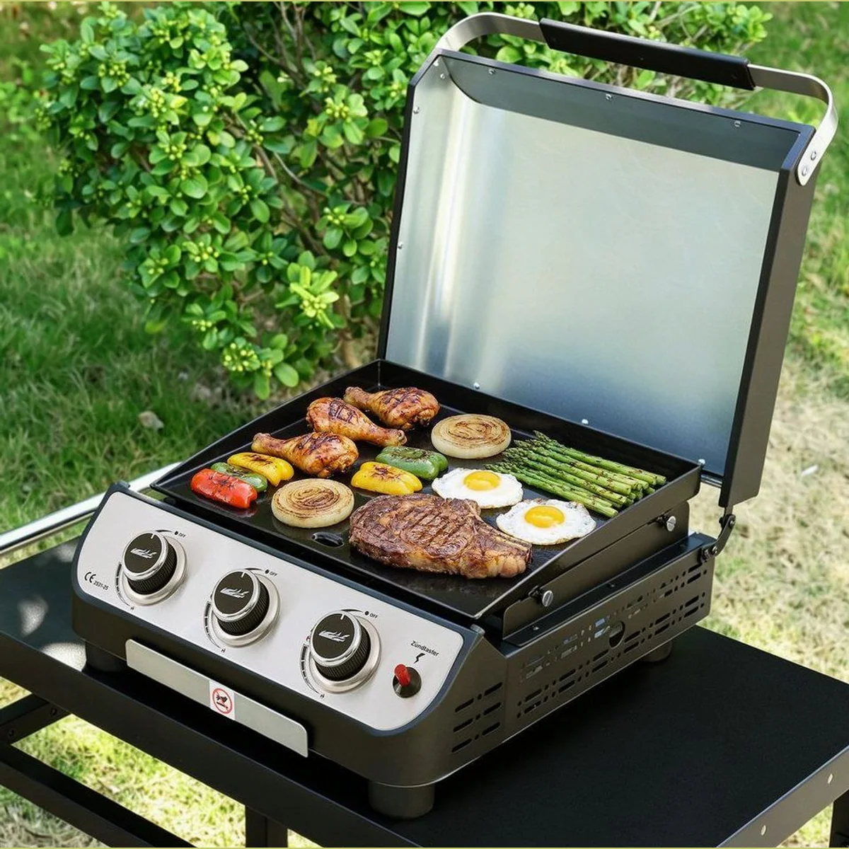 Royal Gourmet Gasgrill mit Deckel, 3 Brenner, 7,5 kW Leistung 5