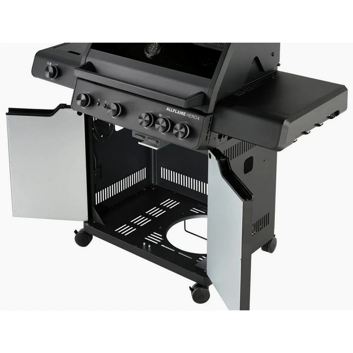 RÖSLE Gasgrill ALLFLAME Hero 4, 4 HEATSPIRE-Brenner, PRIMEZONE, BACKBURNER 3