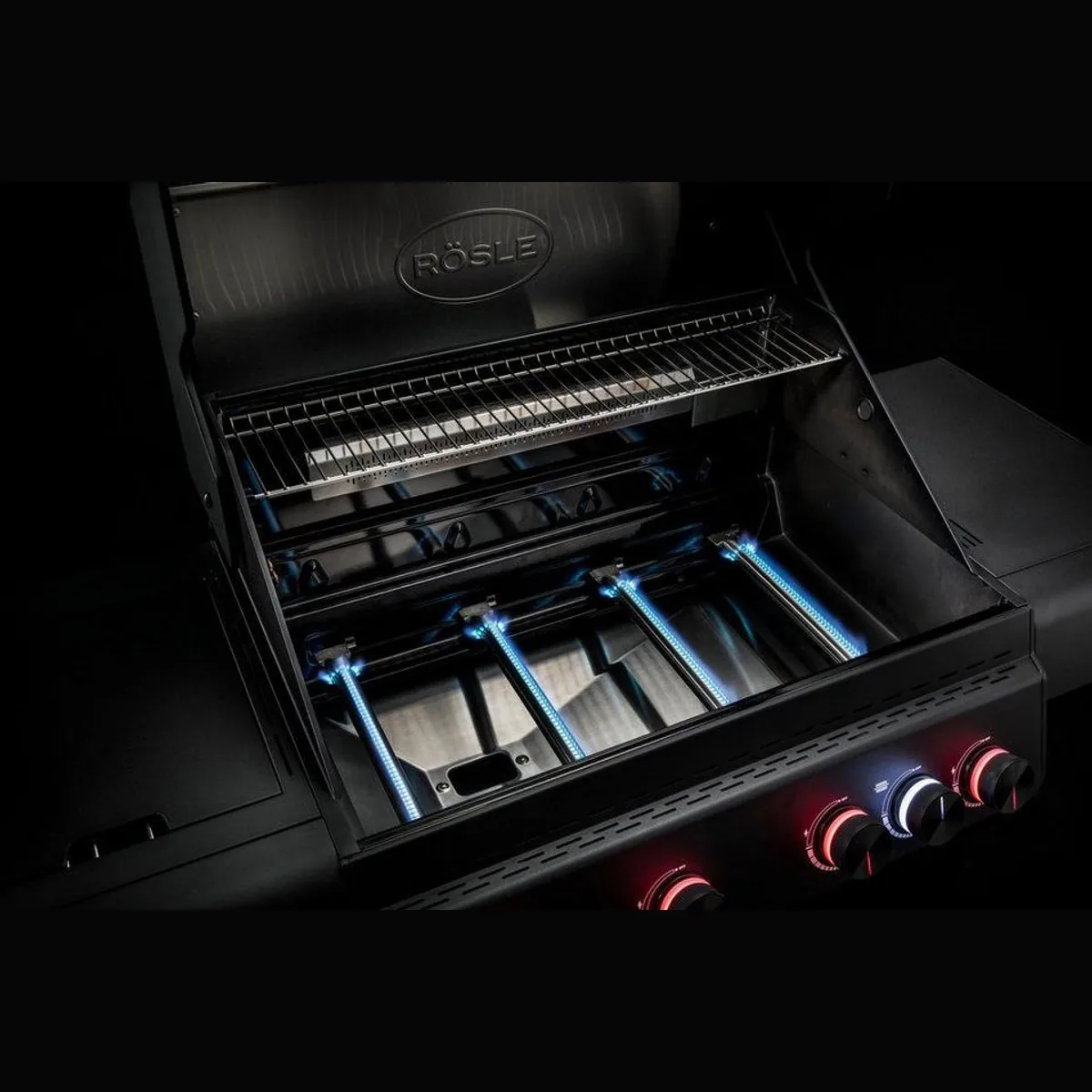 RÖSLE Gasgrill ALLFLAME Hero 4, 4 HEATSPIRE-Brenner, PRIMEZONE, BACKBURNER 4