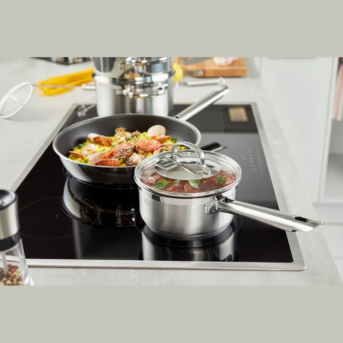 Rösle Topf-Set ELEGANCE, 14-tlg., Edelstahl 18/10, induktionsgeeignet 5