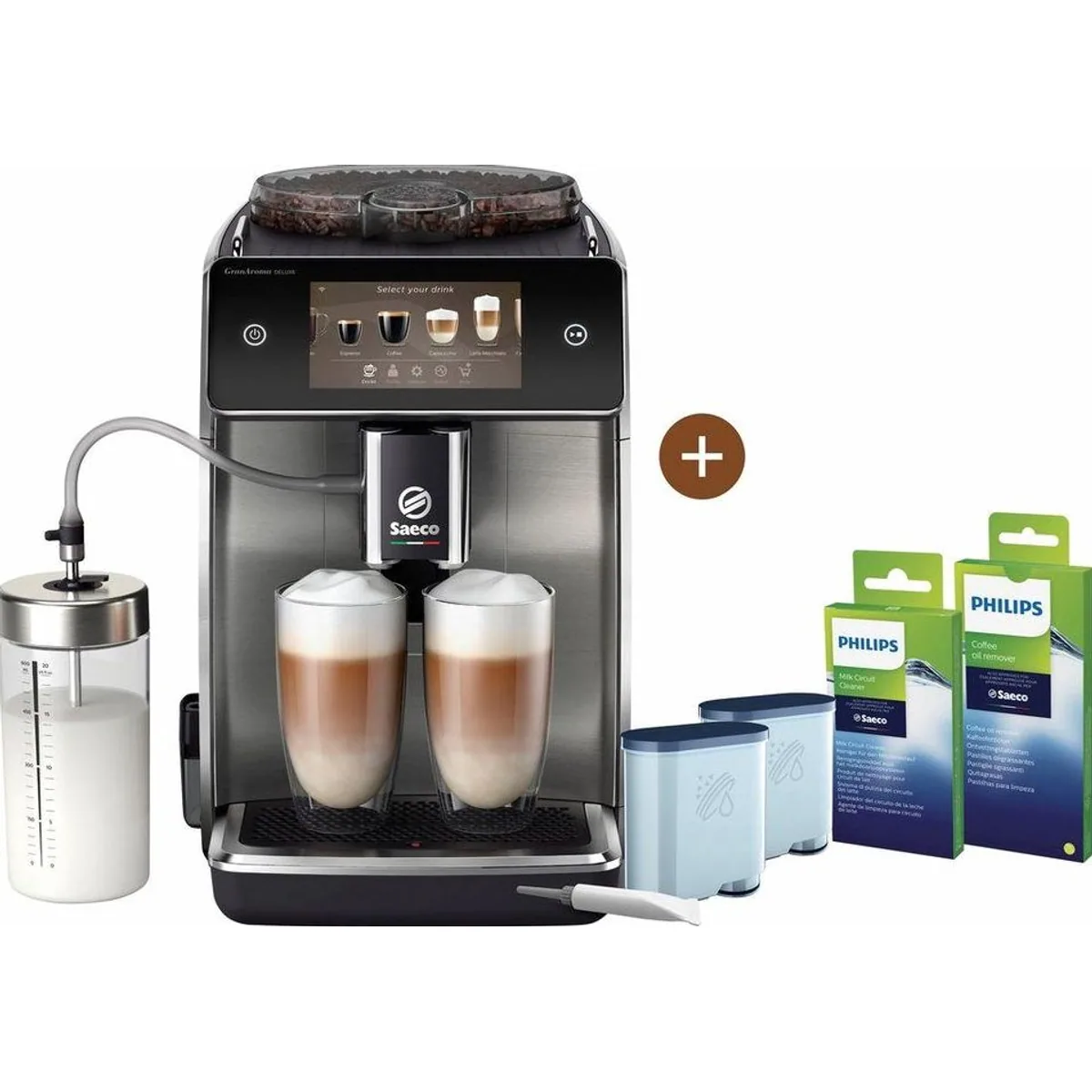 Saeco GranAroma Deluxe SM6685/00, personalisierbarer Kaffee, WLAN-fähig, Farbdisplay