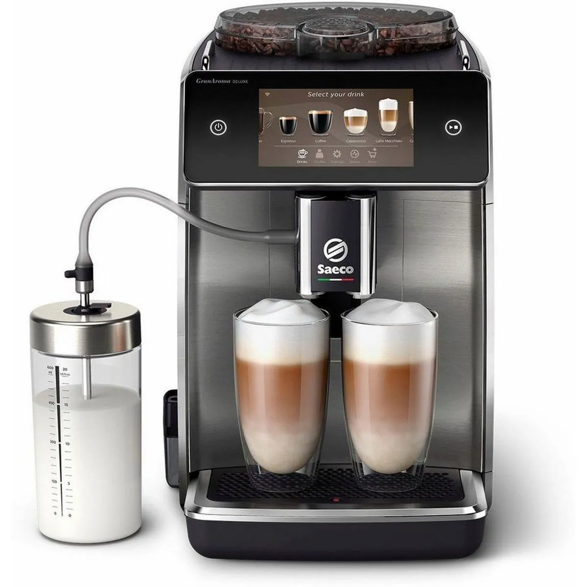 Saeco GranAroma Deluxe SM6685/00, personalisierbarer Kaffee, WLAN-fähig, Farbdisplay 4