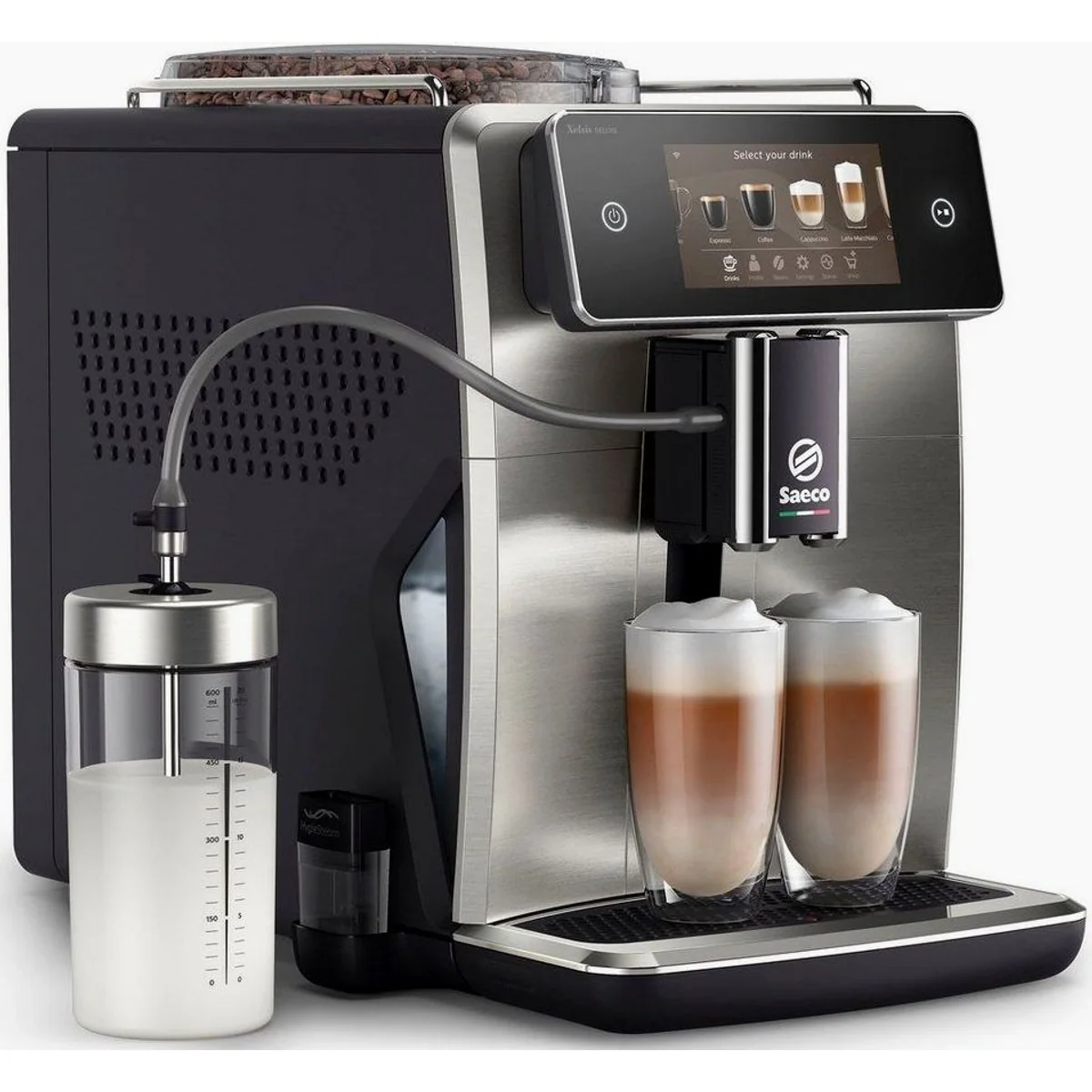 Saeco Xelsis Deluxe SM8785/00, 22 Kaffeespezialitäten, 8 Benutzerprofile, 5" Touchscreen
