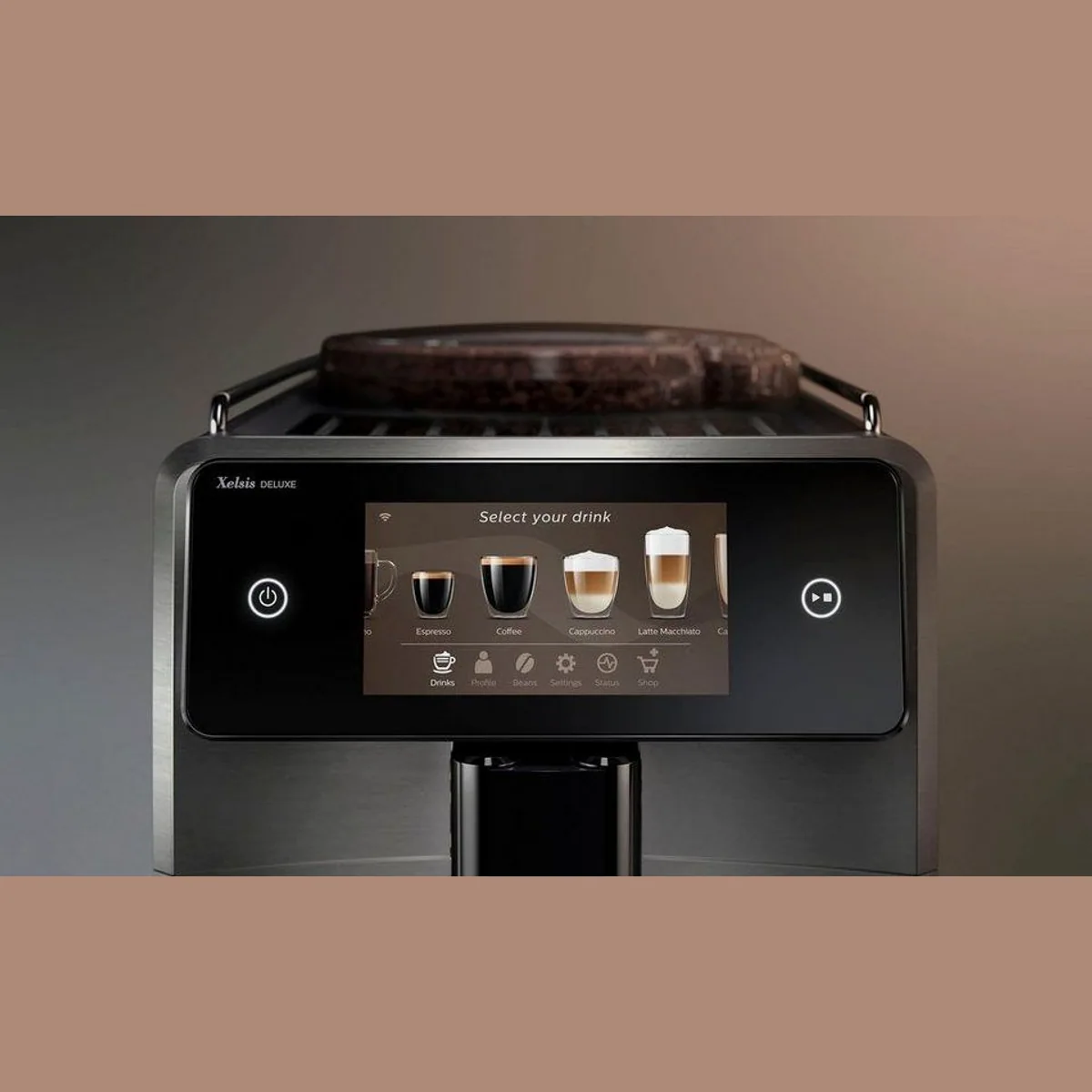 Saeco Xelsis Deluxe SM8785/00, 22 Kaffeespezialitäten, 8 Benutzerprofile, 5" Touchscreen 5