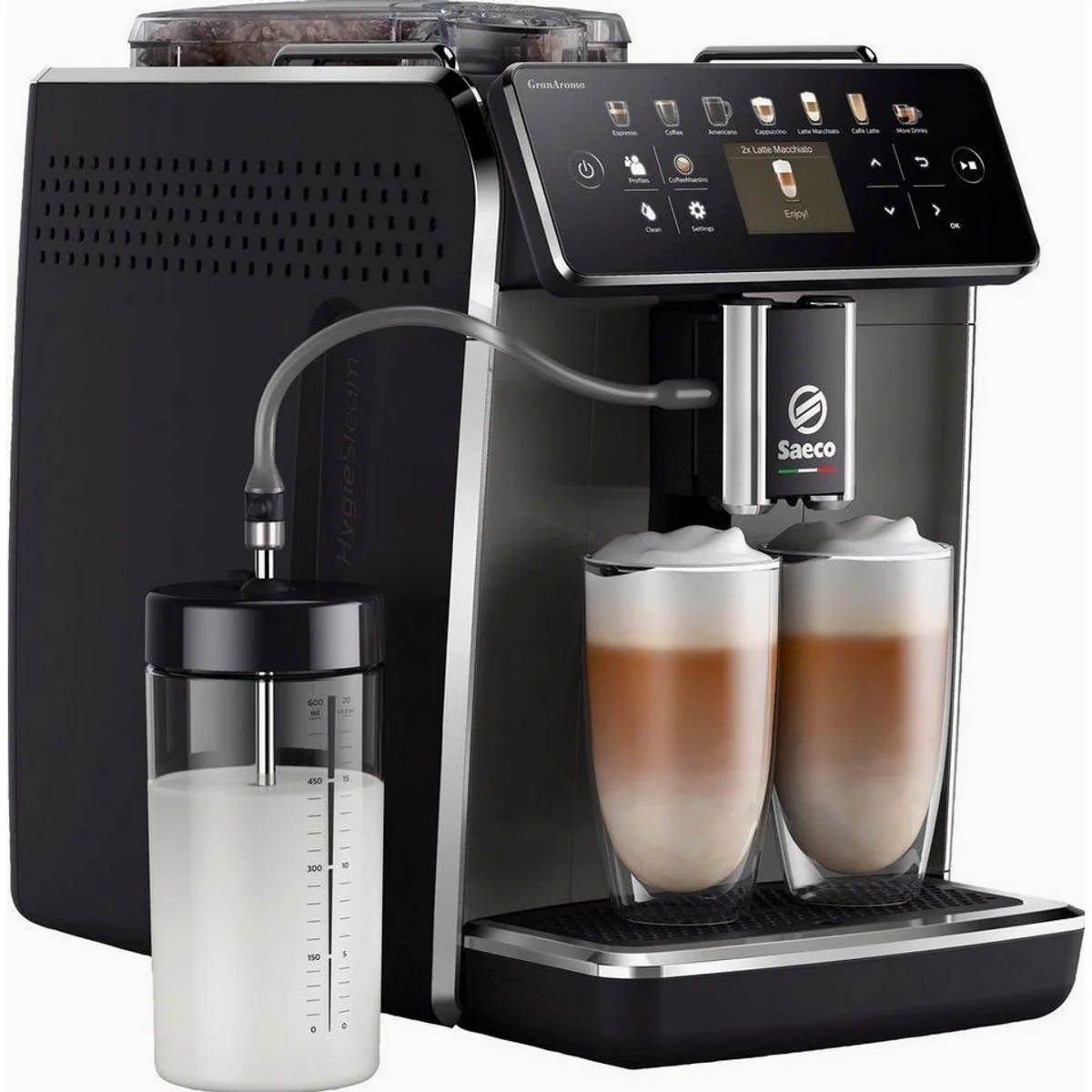Saeco GranAroma SM6580/50 Kaffeevollautomat, 14 Kaffeespezialitäten, TFT Display, AquaClean Filter