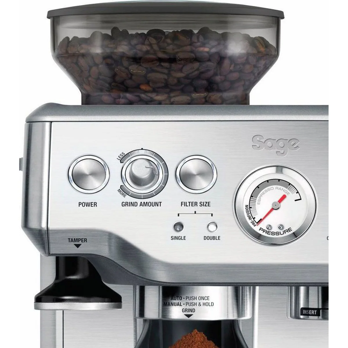Sage The Barista Express Espressomaschine, integriertes Kegelmahlwerk, Dampfdüse, PID-Regler 2