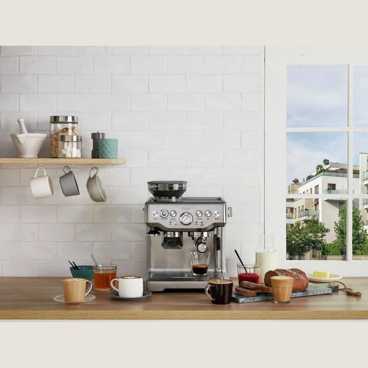 Sage The Barista Express Espressomaschine, integriertes Kegelmahlwerk, Dampfdüse, PID-Regler 5